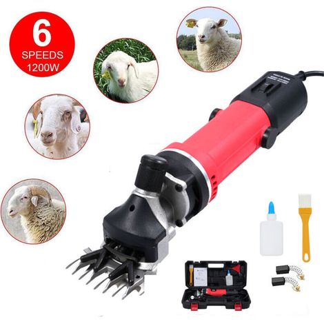 1200W Tondeuse Electrique Mouton,Tondeuse à Moutons Machine avec 6 Vitesses Réglables,Machine de Cisaillement Professionnelle pour Tondeuse Animaux Laine Chèvre,avec Étui de Transport