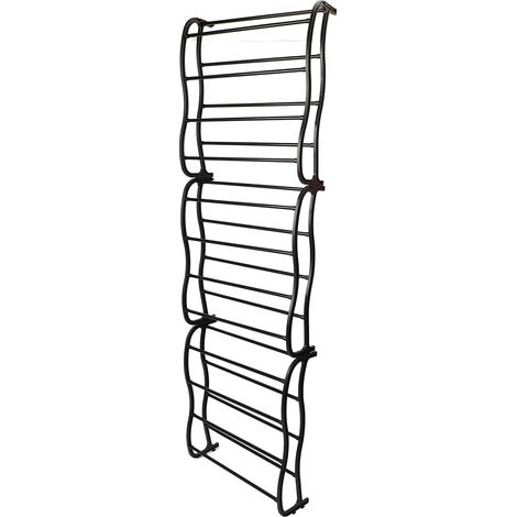 Porte-chaussures suspendu derrière porte 12 niveaux mural organisateur chaussures acier carbone noir (1/5)