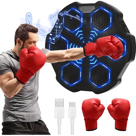 Randaco Machine de boxe Montage mural Plusieurs rythmes Musique Boxing Bluetooth musicaux intégrés Il existe deux possibilités de montage (1/5)