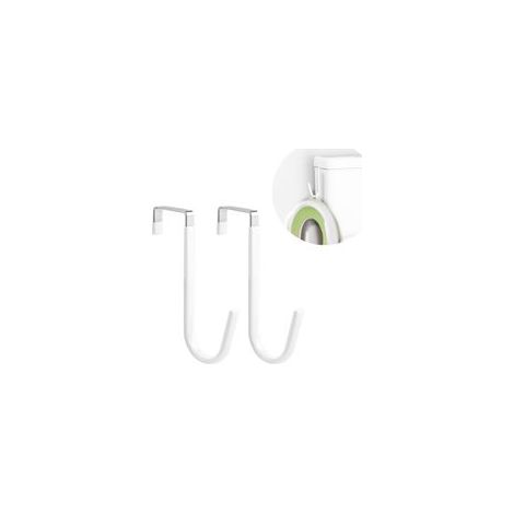 2pcs Crochet de Porte sans Percage, Multifonctionnel Cintres de Porte en Forme de Z Sans Perceuse Crochet pour Vêtements Armoires Accrocher Siège d'Entraînement de Pot (Blanc)