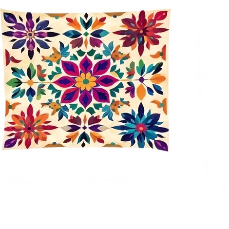 Parasol bohème mandala - Auvent de plage avec protection UV pour terrasse et camping (poteau non inclus) (1/5)