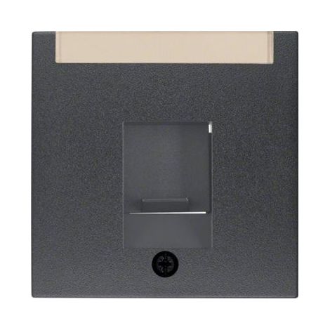 Plaque de finition Hager b.1/b.3/b.7 glas protection IP20 anthracite
