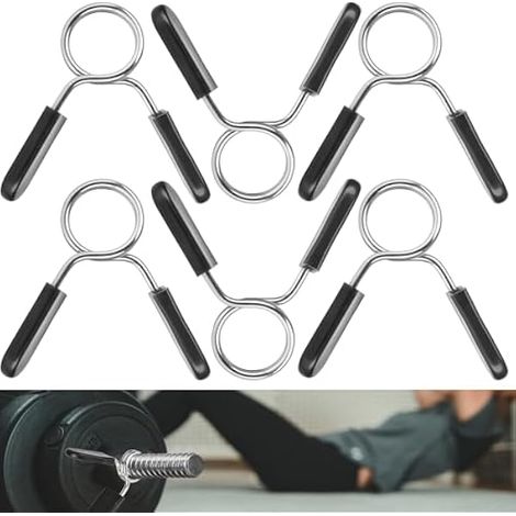 Collier De Serrage Pour Barre Olympique - Acier Chromé - Diamètre 25 mm - Pour Barres De 1 Pouces - 6 Pièces (1/3)
