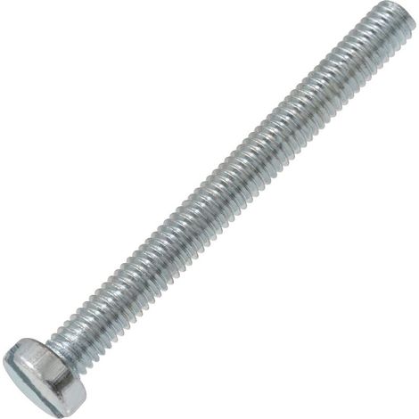 Pack of 50 M4x40 mm S-slotted pan head screws - mounting bolt - DIN 84 - hardness 4.8 - zinc-plated steel - silver color