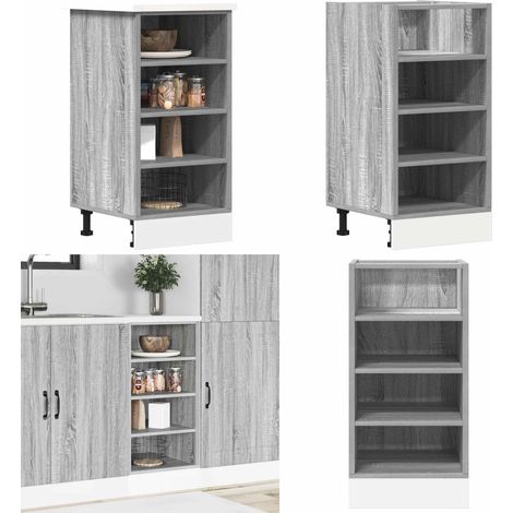 vidaXL Unterschrank Grau Sonoma 40x44,5x81,5 cm Holzwerkstoff (1/5)