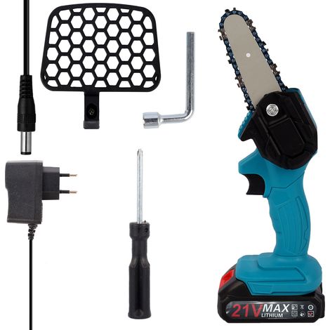 Scie D'élagage Électrique Portable Rechargeable, Petite pour le Travail du Bois, à une Main Jardinage et L'abattage, Mini Chaîne Balais (1/5)