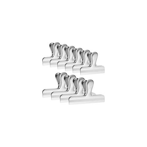 Lot de 10 pinces à sac en acier inoxydable, poignée papier robuste – (1/5)