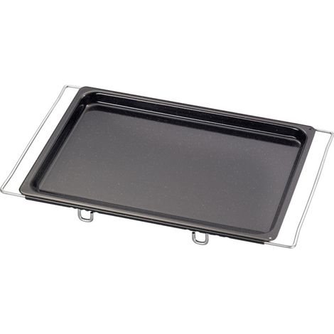 Riess Backblech Multiflex niedrig 41-51x33cm Schwarz Emaille