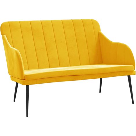 Panca/panca 110 x 76 x 80 cm velluto giallo 020010635