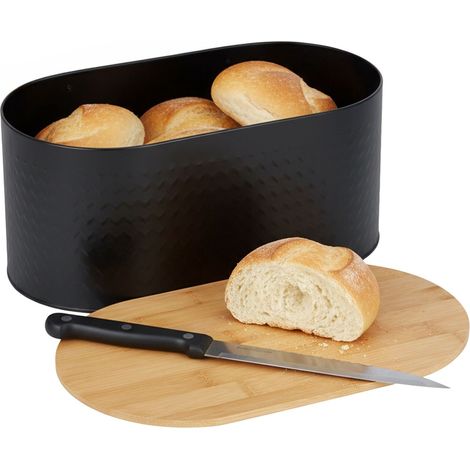 Panera con tapa de bambú - Cuerpo metálico, rejillas de ventilación