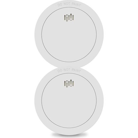 Alecto 2x Smoke detector with 10 years battery and sensor runtime White
