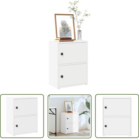 vidaXL Bibliothèque blanc 40x24x52 cm bois d'ingénierie (1/5)