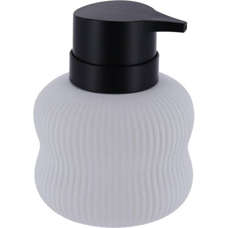 Dosificador de jabón gres redondo 300 ml - blanco - Tendance