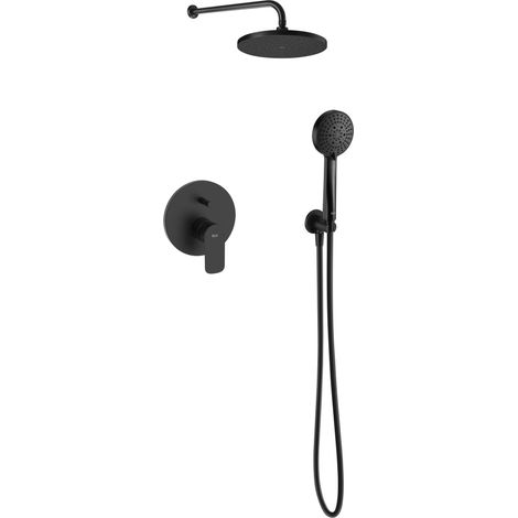 ROCA A5D186ENB0 CALA Pack Basic Empotrado Monomando Baño-Ducha Negro Mate - ref: A5D186ENB0 (1/2)