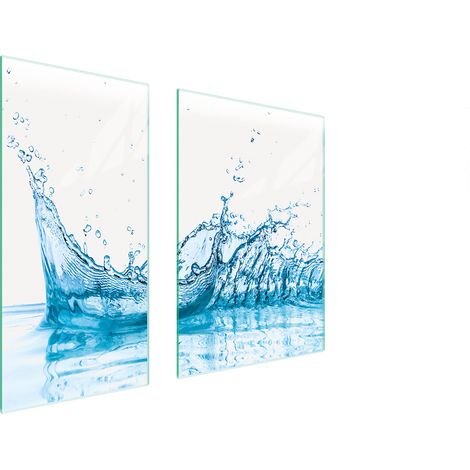 PANNELLO PROTETTIVO IN VETRO 75x52 ACQUA (1/5)