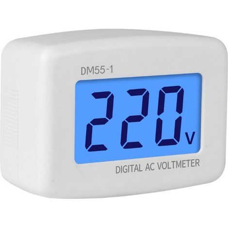 DM55-1-EU Digital AC Voltmeter Appareils électroménagers de haute précision EU Plug 230V 50Hz A (1/4)