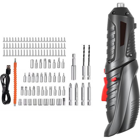 Tournevis multifonctionnel 250 tr/min avec embouts métalliques, kit d'outils de réparation pour téléphones portables, ordinateurs et appareils électroménagers. (1/5)