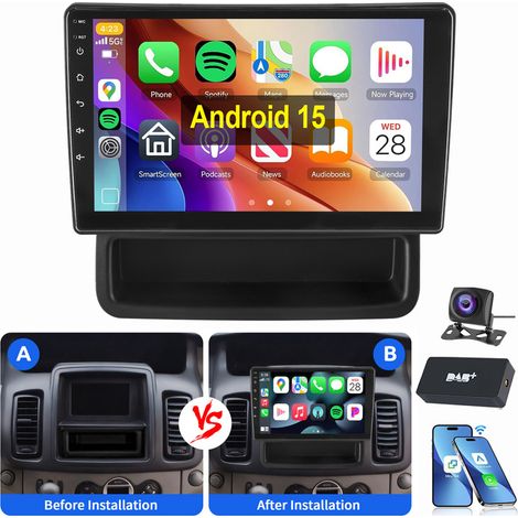 Autoradio Android 15 GPS WIFI BT pour Opel Vivaro A Renault Trafic 2010-2014 1+32G DAB CAM