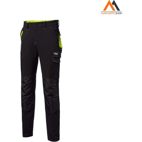 PANT.90%POLIAM 10%SPANDEX NERO/GIALLO - COLORE: NERO GIALLO - TAGLIA: M