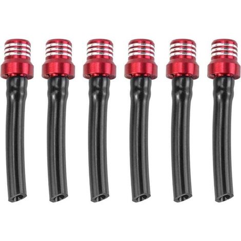 Bouchon de réservoir de Carburant Universel Tuyau, tuyau de tuyau de reniflard d'évent pour moto VTT, Rouge, 6 pièces (1/5)