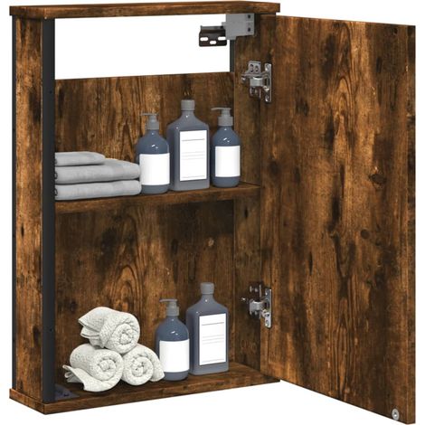 Bad-Spiegelschrank Räuchereiche 42x12x60 cm Holzwerkstoff