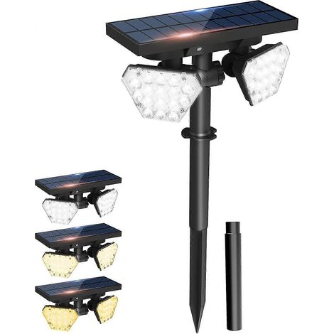 Faretti solari da esterno, luci di sicurezza solari da giardino, applique da esterno (1/5)