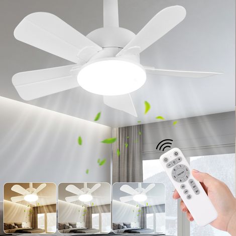 LED Deckenleuchte mit Deckenventilator und Fernbedienung Leise Dimmbar 46W 1700LM, LED fest integriert, Kaltweiß, Neutralweiß, Warmweiß, 6 Geschwindigkeitsstufen 3 Farbtemperaturen 1700LM Dimmbar Häng (1/5)