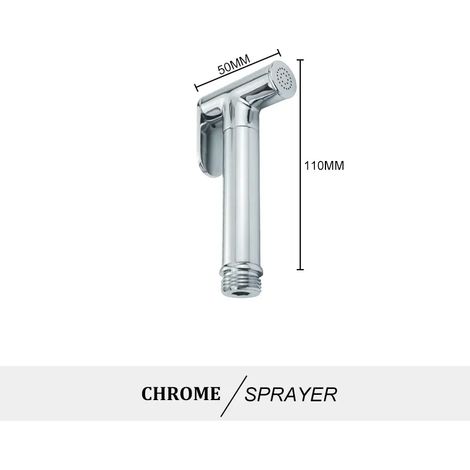 (Pulvérisateur chromé) Ensemble de douchette WC bidet portable en laiton doré rose, fixation murale, pommeau de douche de salle de bain autonettoyant (1/4)