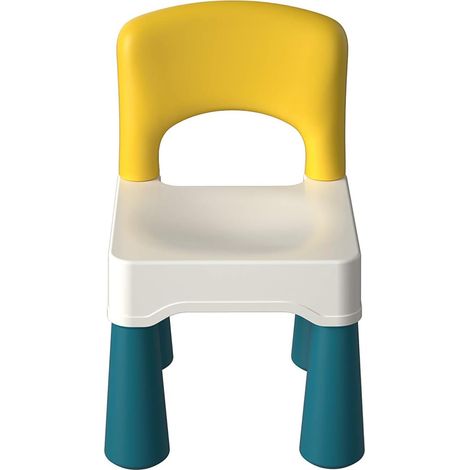 Silla De Plástico MINKUROW Con Respaldo Curvo, Complemento Perfecto Para La Mesa De Actividades De Los Niños Para Construir Bloques Para Niños Y Niñas, Peso Máximo 100 Kg/220 Lb (1/5)