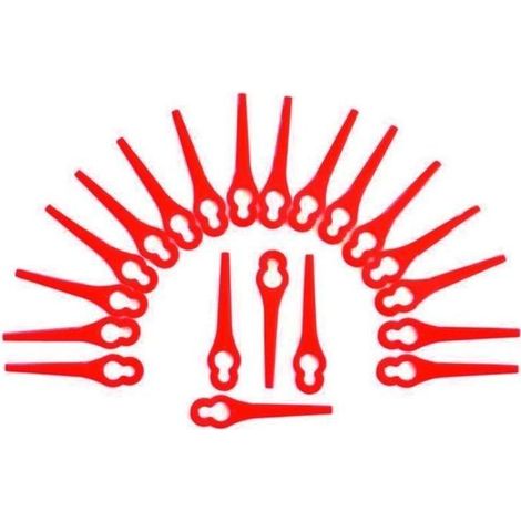 Lames de rechange pour Florabest FRTA 20 A1 - Lot de 100 - Diamètre 10mm et 5mm - Rouge (1/4)