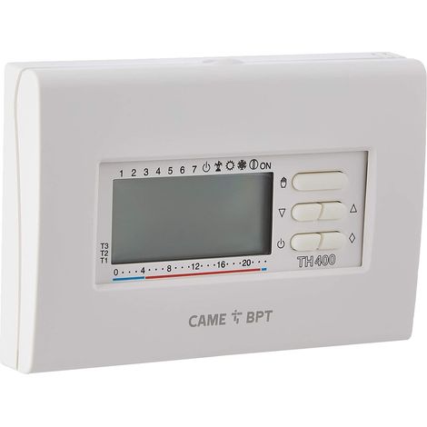 Chronothermostat électronique numérique hebdomadaire BPT TH/400 blanc (1/4)