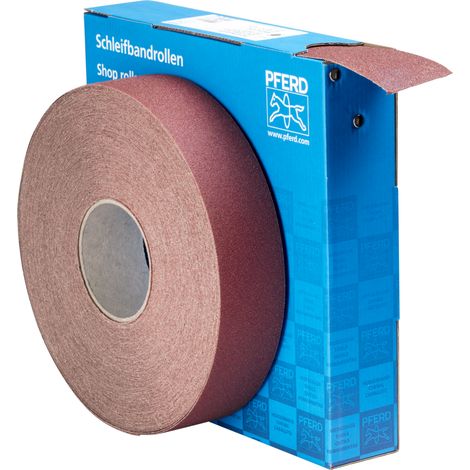PFERD TOOLS Korund Schleifbandrolle Gewebe SBR Breite 50mmxLänge 50m A80 für universelle Anwendung