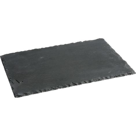 Assiette de présentation rectangle en ardoise – Dimensions 20 x 30 cm – Pour service traiteur et décoration – Résistante et élégante – Secret De Gourmet