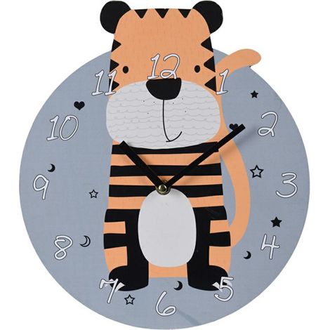 Runde Tiger-Wanduhr (1/2)