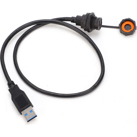 Connecteur USB étanche IP68 TYPEC femelle USB3.0 mâle avec prise de câble E10TPCBFF/U3AM (1 mètre) (1/5)