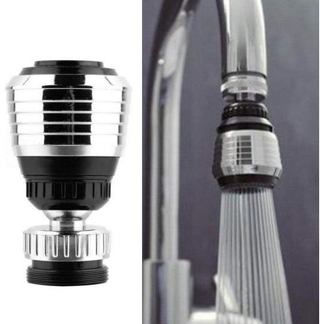 Filtre à bec pivotant à 360° pour robinet, économie d'eau, pour salle de bain et cuisine (1/5)