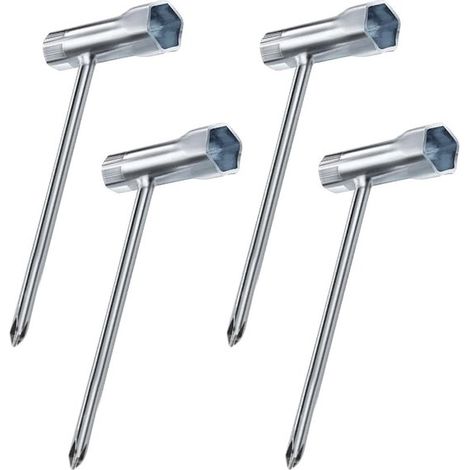 Ensemble de 4 pièces : clé en T, clé pour tronçonneuse, clé à bougie 13 mm x 19 mm. Pour tronçonneuses, tondeuses à gazon et débroussailleuses. Clé à bougie (1/5)