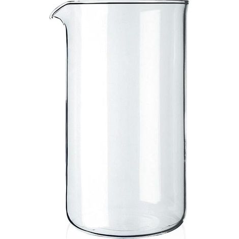 Aougo – Verre à piston 8 tasses en verre borosilicate – Résistant jusqu'à 250°C – Diamètre 10 cm – Compatible cafetières 1L (1/5)