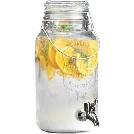 4-Liter-Glasgetränkekrug mit Zapfhahn (1/3)
