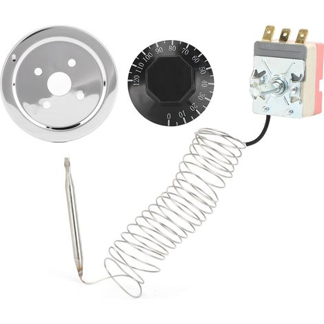 Thermostat de contrôle de température 0-120 °C, interrupteur de ventilateur de radiateur, pièces automobiles universelles (1/5)