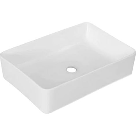Lavabo rettangolare da appoggio&ampquotLA 50&ampquot dimensioni 55 x 39 cm in ceramica