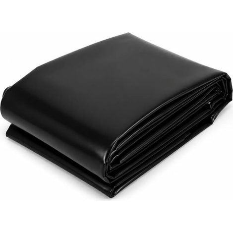 Bâche de bassin noire 0,2 mm en polyéthylène haute densité robuste, imperméable et indéchirable, bâche flexible pour bassin de jardin, bassin à poissons, fontaine (4 m x 6 m x 0,2 mm) (1/5)