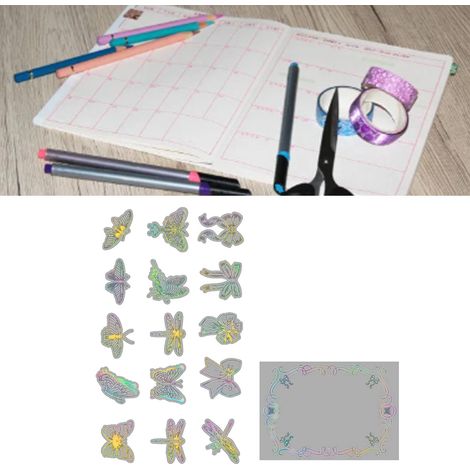 Kit de stickers PET Strange Realm : Série « Étoiles tombant dans les rêves », stickers argentés laser pour la décoration de carnets (45 pièces) - Une romance entre filles (1/5)