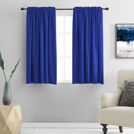 Rideaux occultants et isolants thermiques - conviennent aux salons, chambres, chambres d'enfants, etc. - 1 pièce, 150cm 250 cm, bleu (1/3)