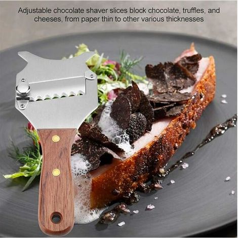 Trancheuse à truffe et fromage en inox réglable acier inoxydable (1/4)