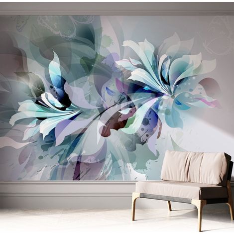 Papier peint autocollant adhésif avec imprimé motifs uniques apparence moderne Abstraction florale 312x219 cm (1/5)
