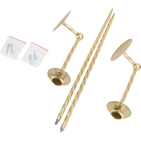 2 bougeoirs muraux métal moderne torsadé – Support monté déco or, décoration (1/2)