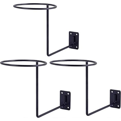 Présentoir à casques - Support de rangement pour casques de vélo et de moto (3 pièces, noir) (1/5)