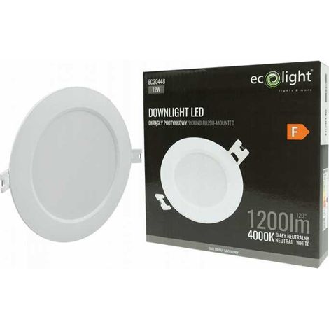 LED-Einbauleuchte, rund, 12 W, 4000 K, weiß, DL-1 (1/4)