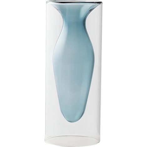 Jarrn De Terrario De Vidrio Plantador De Azul Claro (1/5)